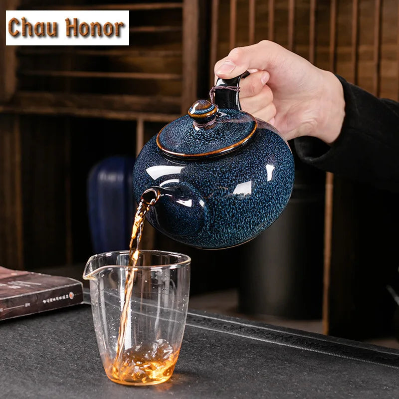 Théière temmoku rétro céramique grande capacité 800 ml - vue 4 sur 7