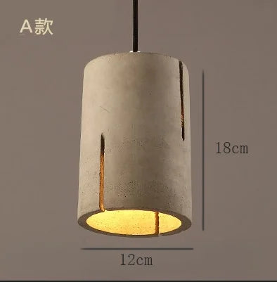 suspension industrielle rétro en ciment pour décoration intérieure - vue 9 sur 9
