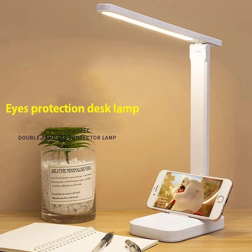 Lampe de Table pliable Led lampe de bureau 3 types réglable en continu tactile chevet lecture Protection des yeux veilleuse USB rechargeable