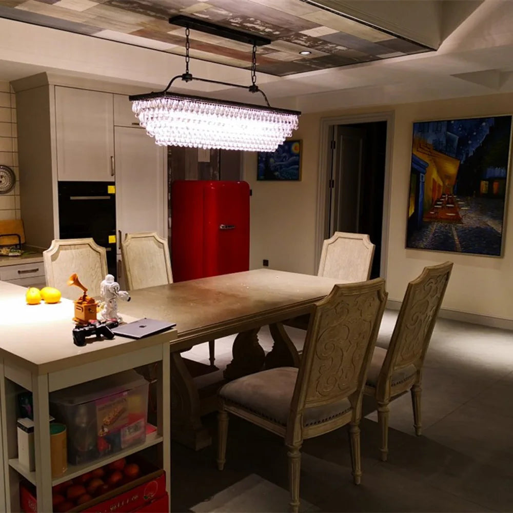 suspension larme en cristal rétro à LED pour décoration intérieure - vue 4 sur 5