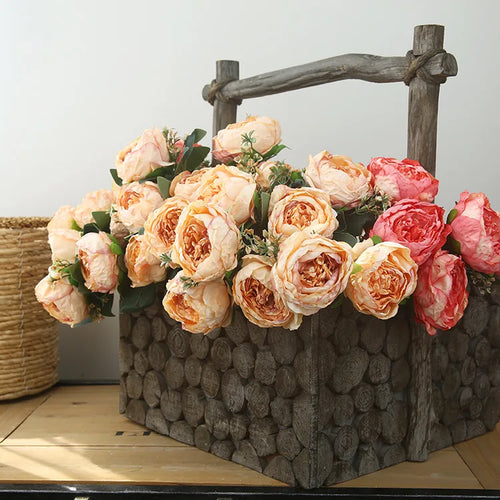 bouquet de pivoines artificielles pour décoration et photographie - vue 5 sur 11