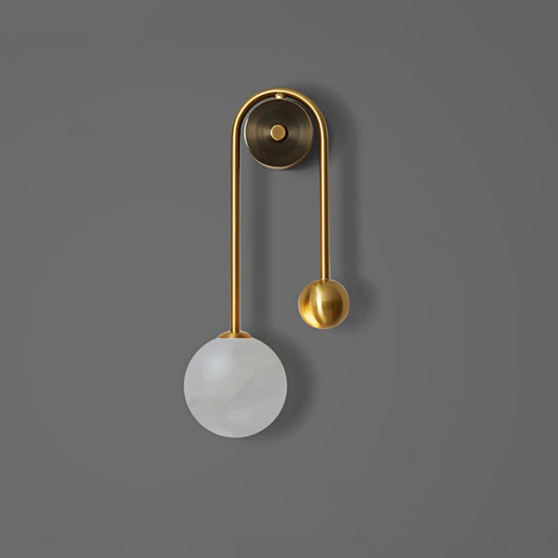 applique design scandinave moderne nordique marbre led