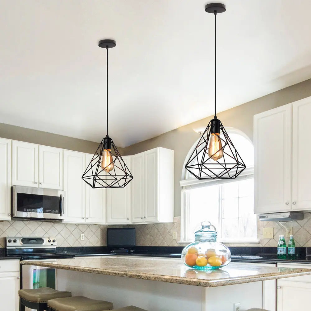 Moderne Vintage Loft Led plafond suspension lampe rétro fer lumières lustre Lampara maison salon cuisine luminaire décor