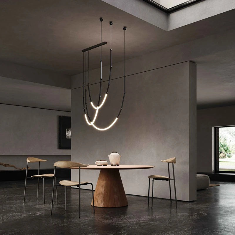 lustre moderne suspendu design minimaliste pour bar ou restaurant - vue 3 sur 14