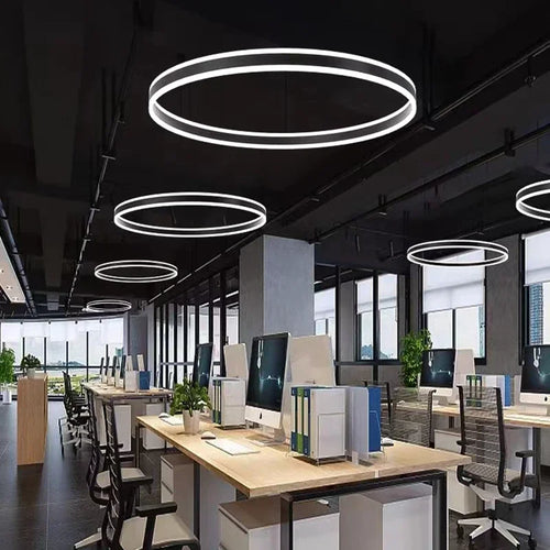 lustre led moderne luminescence haut bas lampes suspendues décor luminaire - vue 6 sur 10
