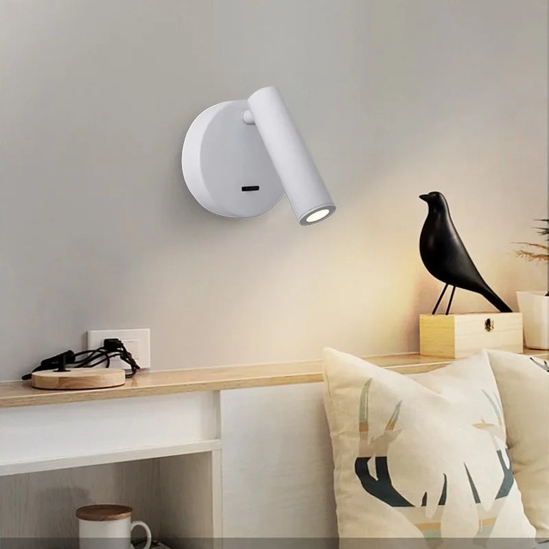 Applique murale led moderne réglable rotative pour lecture - vue 7 sur 12