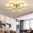 Lustre plafond LEDs aluminium doré décoration