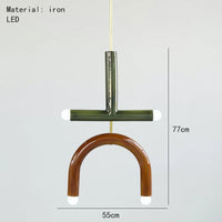 Magnifique lampe suspendue arc-en-ciel E14