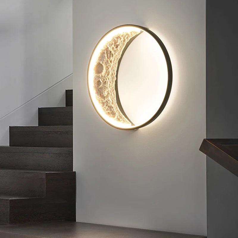 applique murale art créatif croissant lune décoratif moderne - vue 6 sur 9
