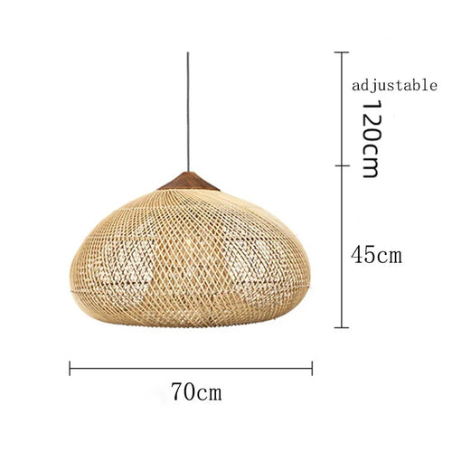 Suspension vintage d'Asie du Sud-Est Lampes en rotin de haute qualité Salon Restaurant Cuisine Luminaires Loft Luminaires - vue 20 sur 21
