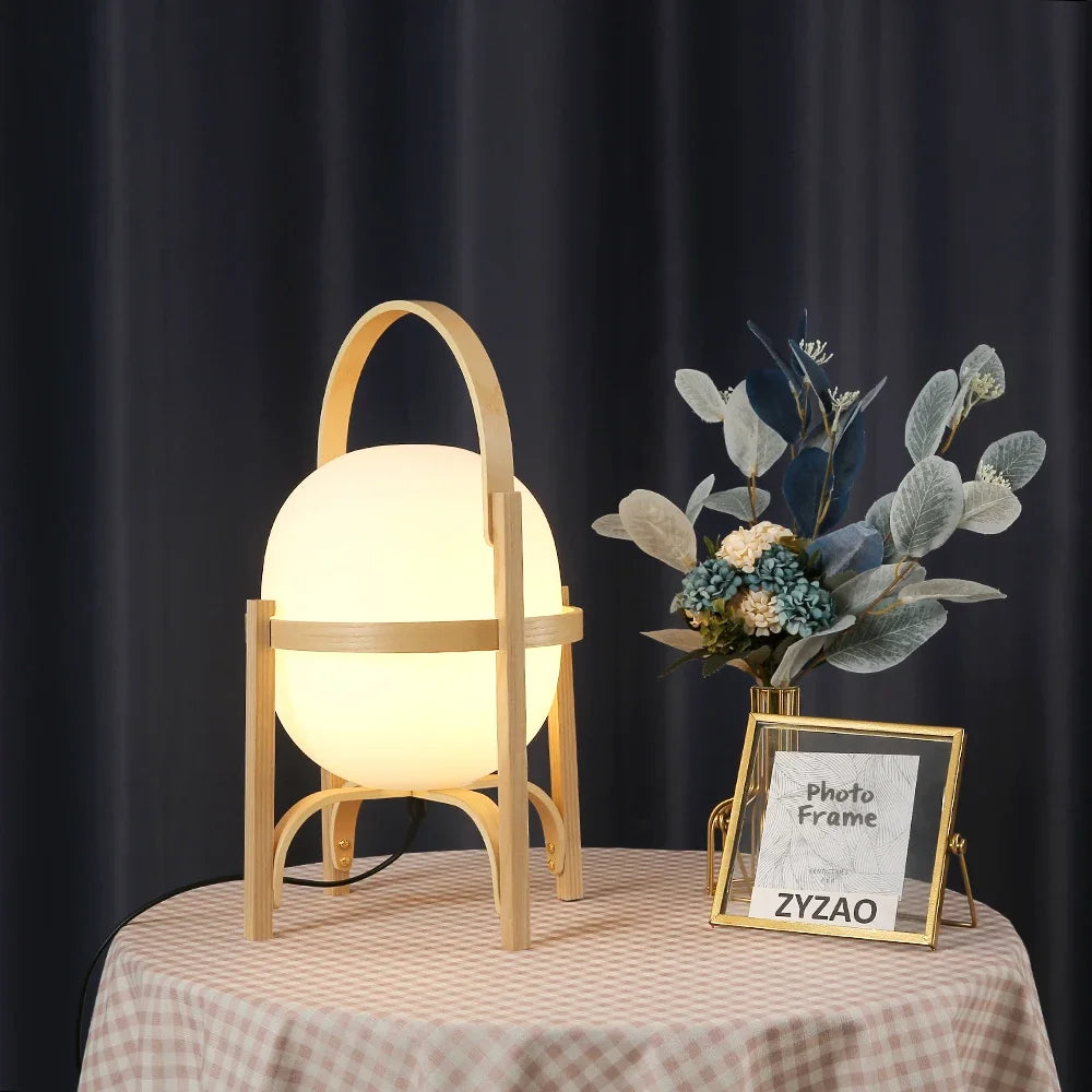 lampe de table en bois pour une décoration moderne et simple - vue 6 sur 10