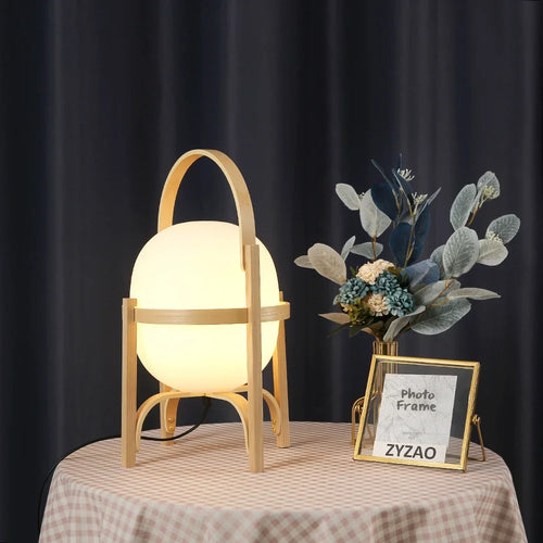lampe de table en bois pour une décoration moderne et simple - vue 7 sur 10