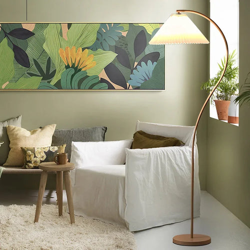 Lampadaire rétro plissé moderne minimaliste Led nordique salon étude chambre chevet lampadaire Vertical