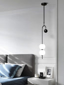 lustre led en fer et verre pour décoration intérieure