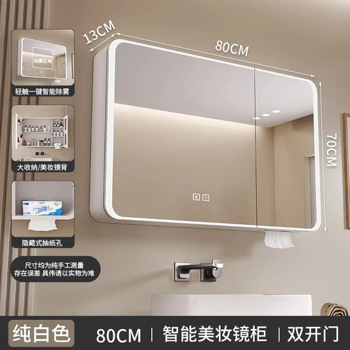 armoire intelligente avec rangement éclairé et toilettes séparées - vue 11 sur 14