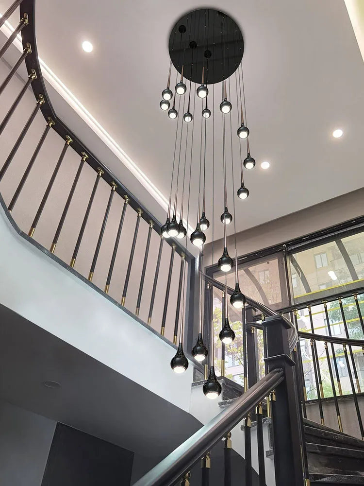 suspension moderne à led pour escalier et intérieur - vue 4 sur 16