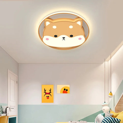 plafonnier mignon shiba inu husky et canard pour chambre enfant - vue 3 sur 7