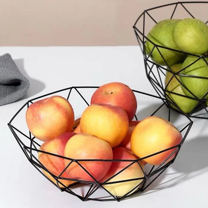 bols de rangement modernes en métal pour collations et fruits