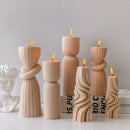 moule silicone bougie aromatique cylindrique pour résine et plâtre