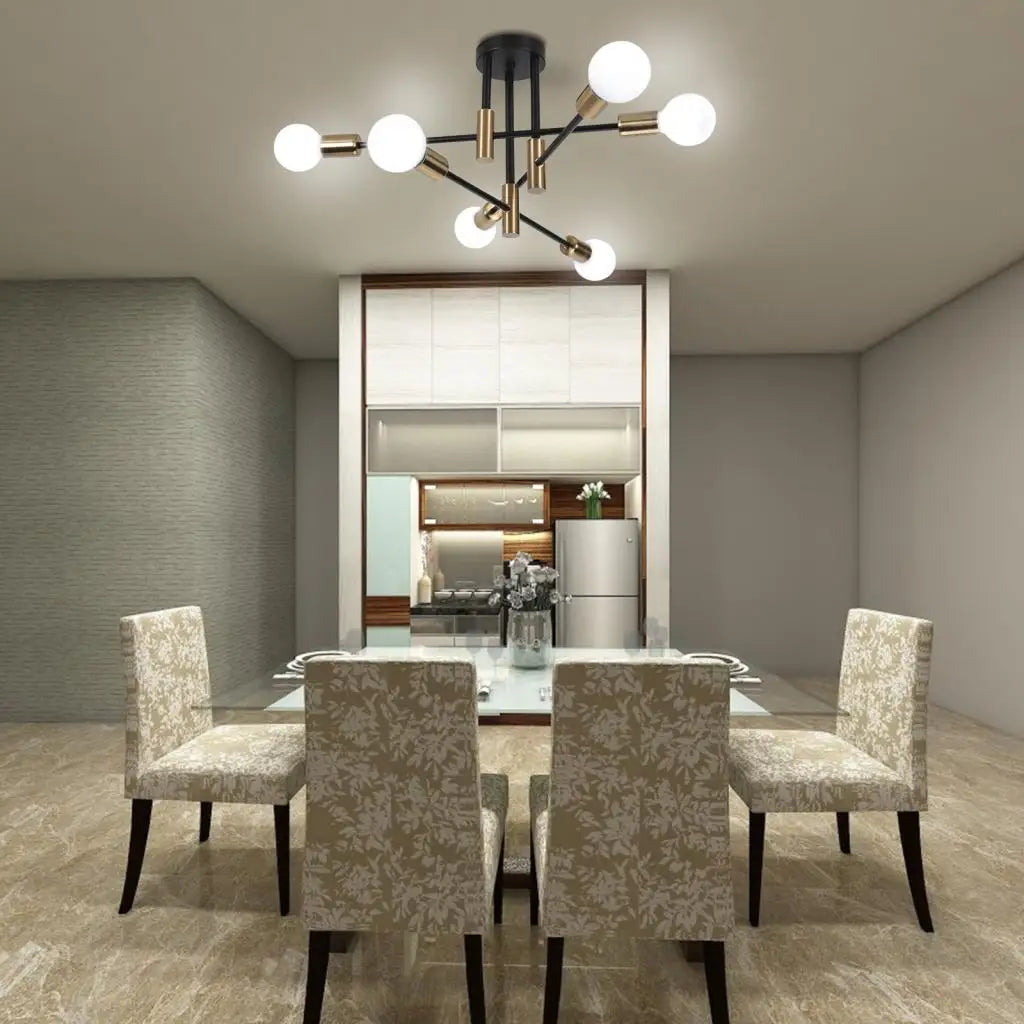Suspension Plafond Led Lustre Lampe Salle À Manger De Luxe Rétro Luminaire Décoration Lustres Lumière Lustre Lampes Suspendues - vue 6 sur 9