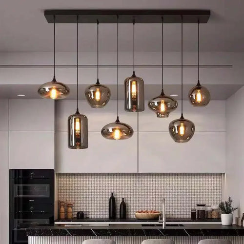 suspension à led en verre design pour décoration intérieure moderne - vue 4 sur 15