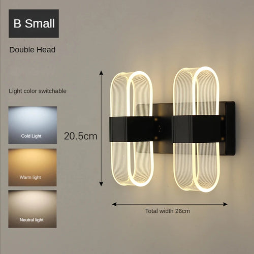 applique murale moderne en acrylique pour décoration intérieure à led - vue 9 sur 21