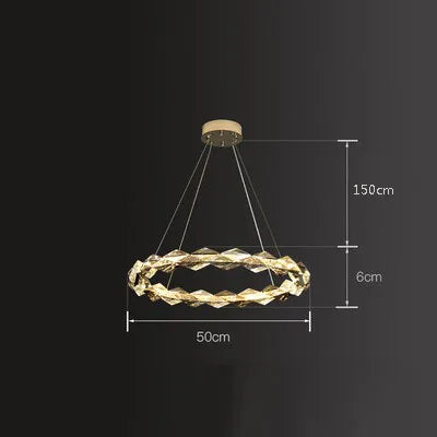 lustre moderne en cristal pour ambiance élégante et minimaliste - vue 16 sur 19