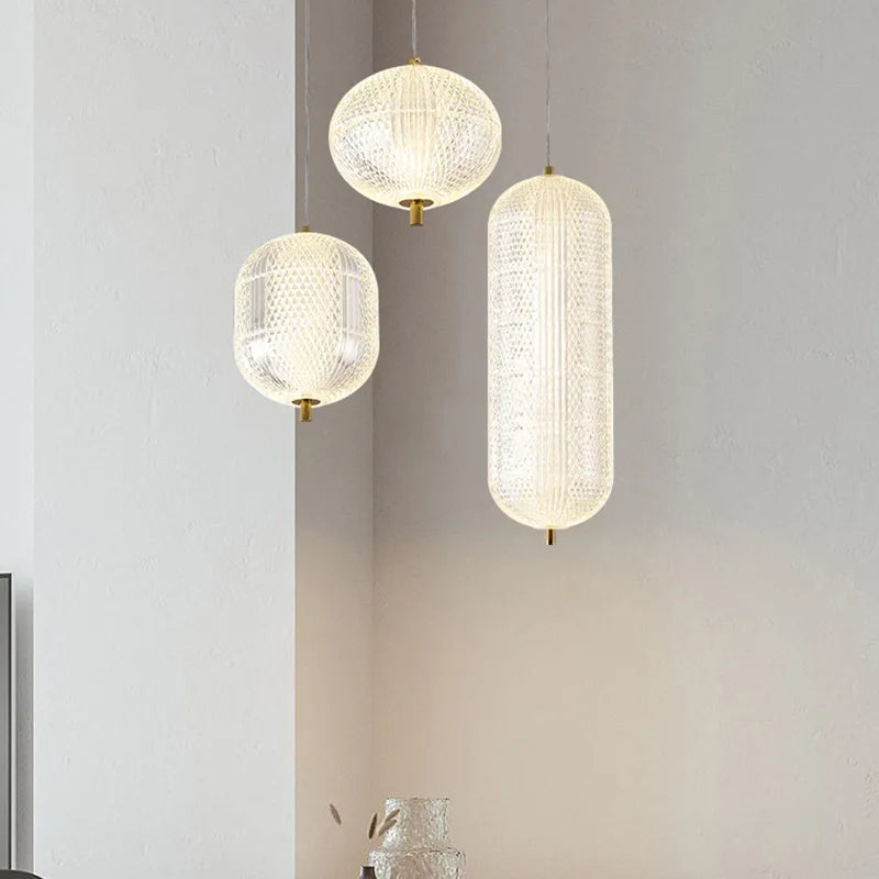 lustre moderne design simple lampe à led suspendue décorative - vue 3 sur 9