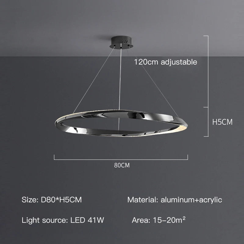 suspension led moderne avec design artistique et télécommande - vue 14 sur 16