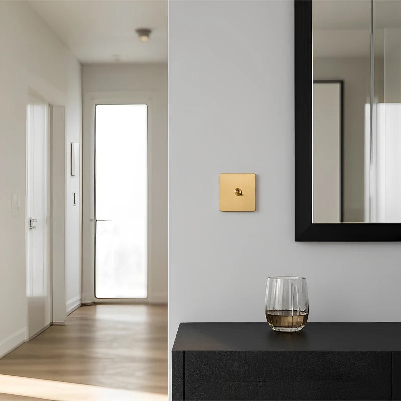interrupteur à bascule avec levier en laiton design contemporain