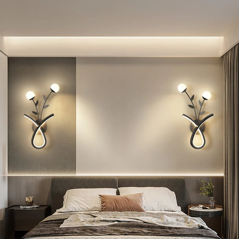 Applique LED moderne simple chambre famille salon couloir balcon escalier - vue 5 sur 18