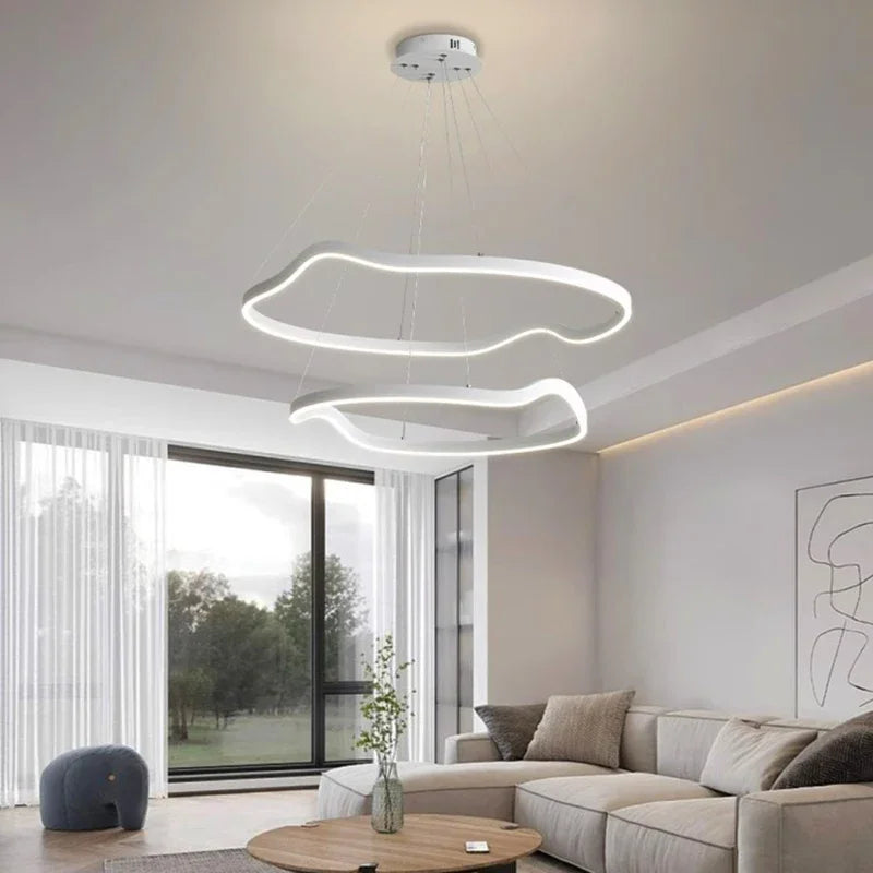 lustre suspension led pour éclairage intérieur moderne - vue 6 sur 12