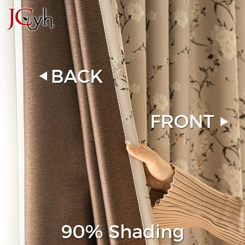 Rideau occultant motifs botaniques style moderne pour salon