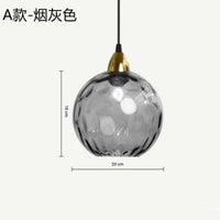 Lustre boule de verre coloré nordique lampes suspendues moderne Grain d'eau Restaurant cuisine luminaire suspendu chambre lampe de chevet