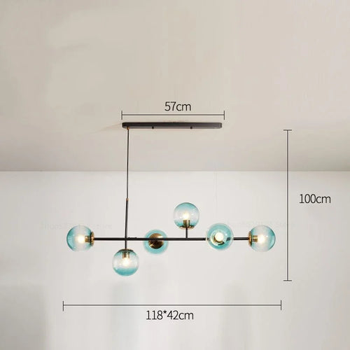 suspension nordique moderne en verre pour salon - vue 15 sur 16
