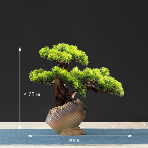faux arbre bonsaï décoratif pour salon et aménagement paysager - vue 35 sur 36