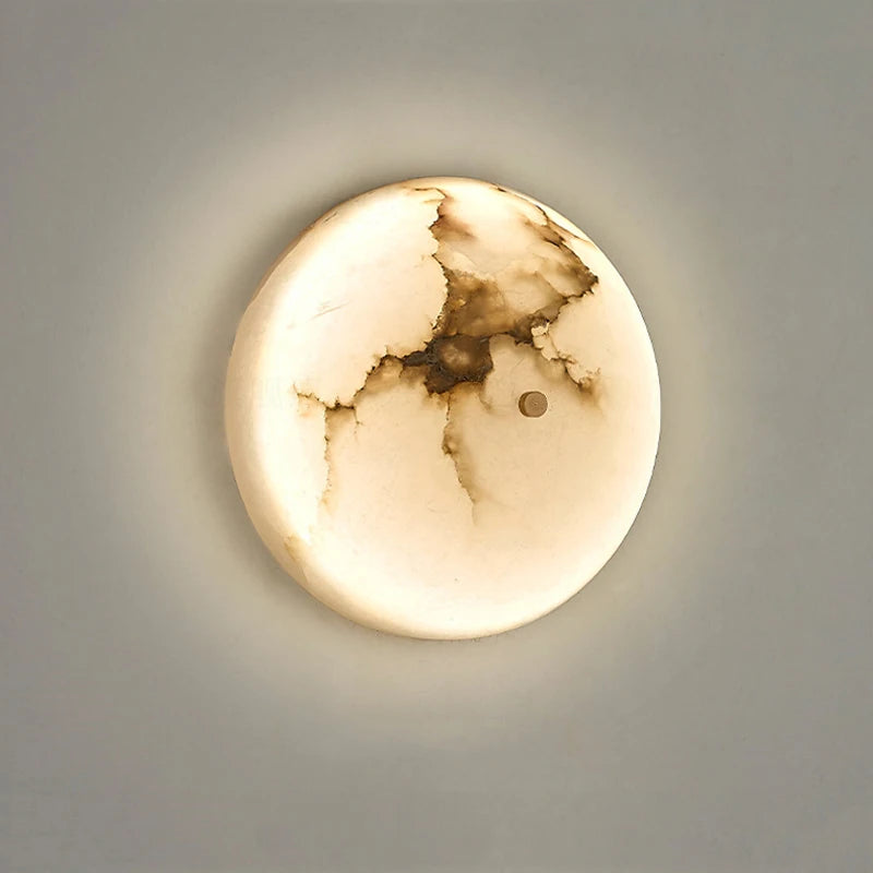 applique murale led hémisphère marbre pour hôtel de luxe