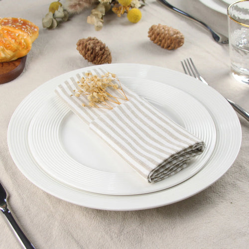 Serviette de table lot 12 lin coton style europe