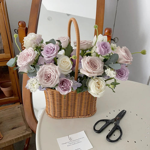 panier de rangement tissé à la main pour jardin et pique-nique - vue 3 sur 27