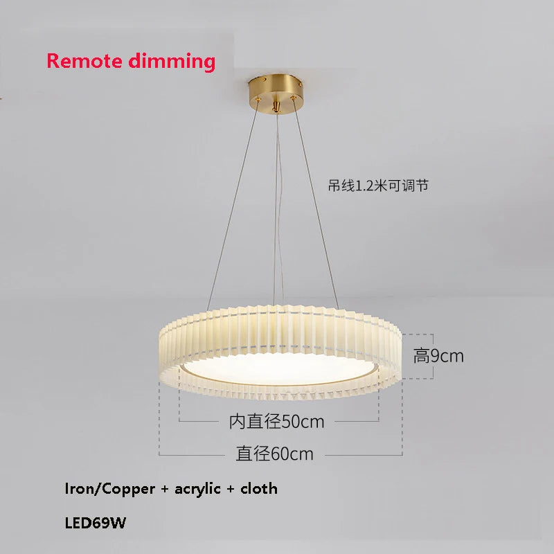 lustre led nordique à intensité variable pour décoration intérieure - vue 4 sur 9