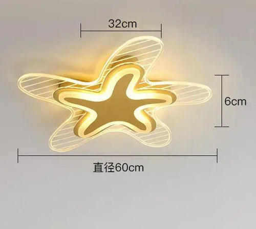 plafonnier étoile led pour décoration et éclairage intérieur - vue 9 sur 12