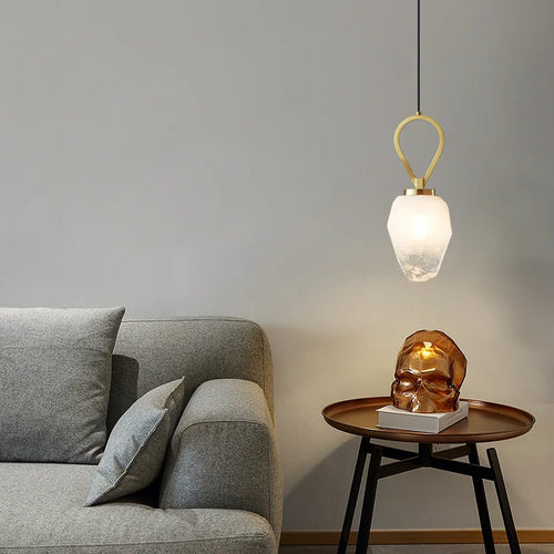 suspension lumineux led avec fil de cuivre réglable