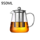 Théière verre borosilicate infuseur amovible acier kungfu