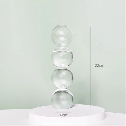 bougeoir en verre transparent décoration intérieure moderne nordique - vue 21 sur 31