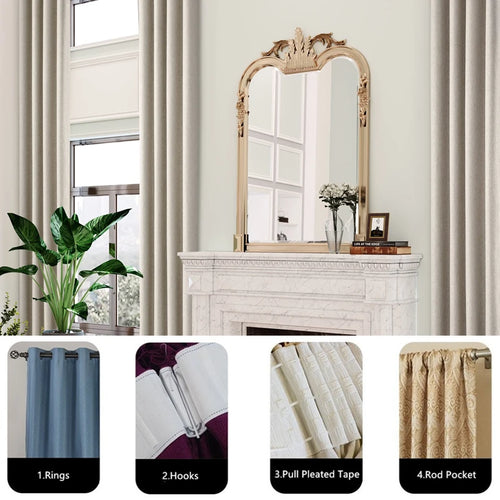 Rideau occultant sur mesure extra long style lin - vue 7 sur 11