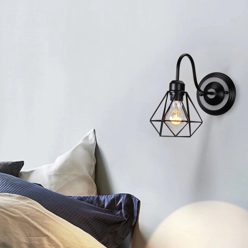 applique murale vintage loft américain cage industrielle