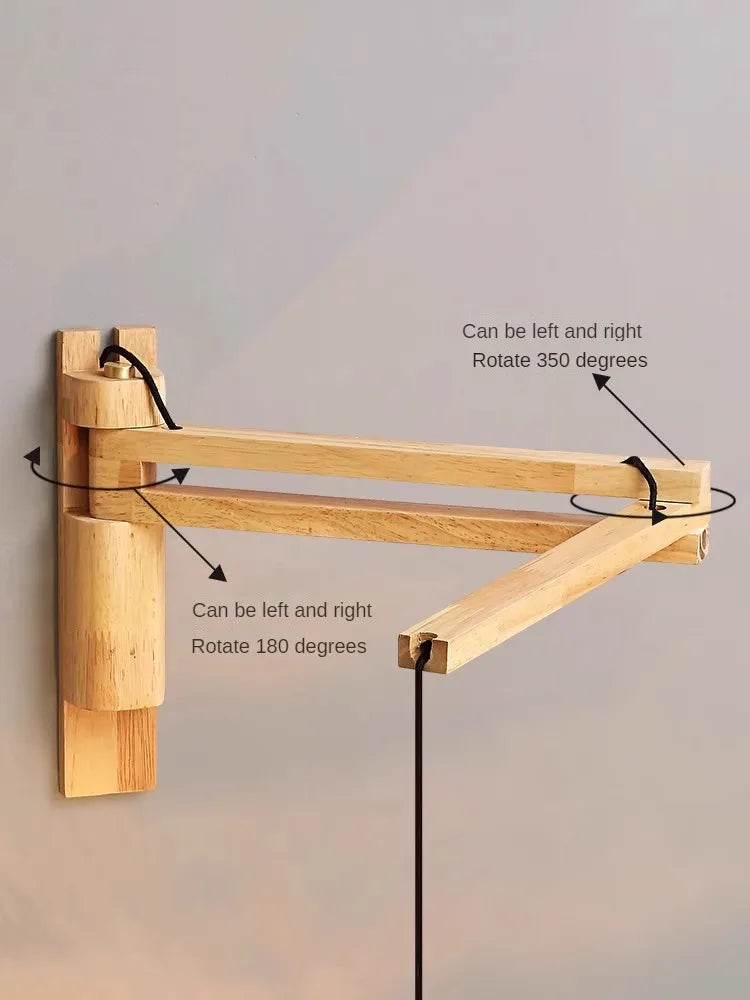 suspension en bois style japonais rétro extensible et mobile