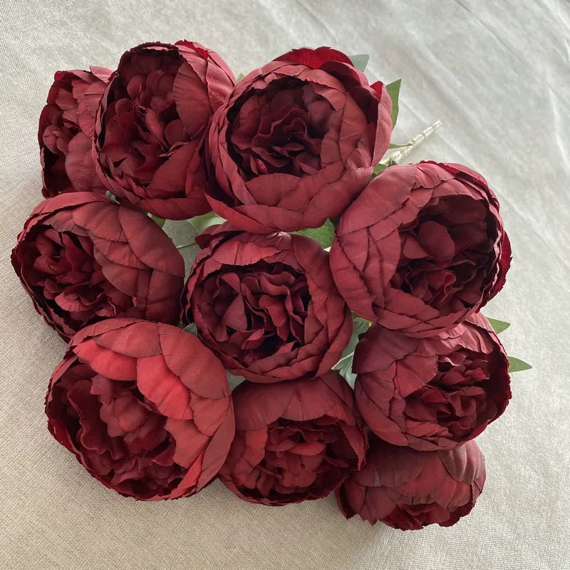 bouquet de pivoines artificielles pour mariage et décoration élégante - vue 10 sur 21