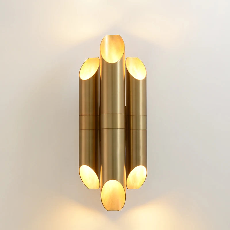 applique murale led postmoderne en fer doré décorative d'intérieur