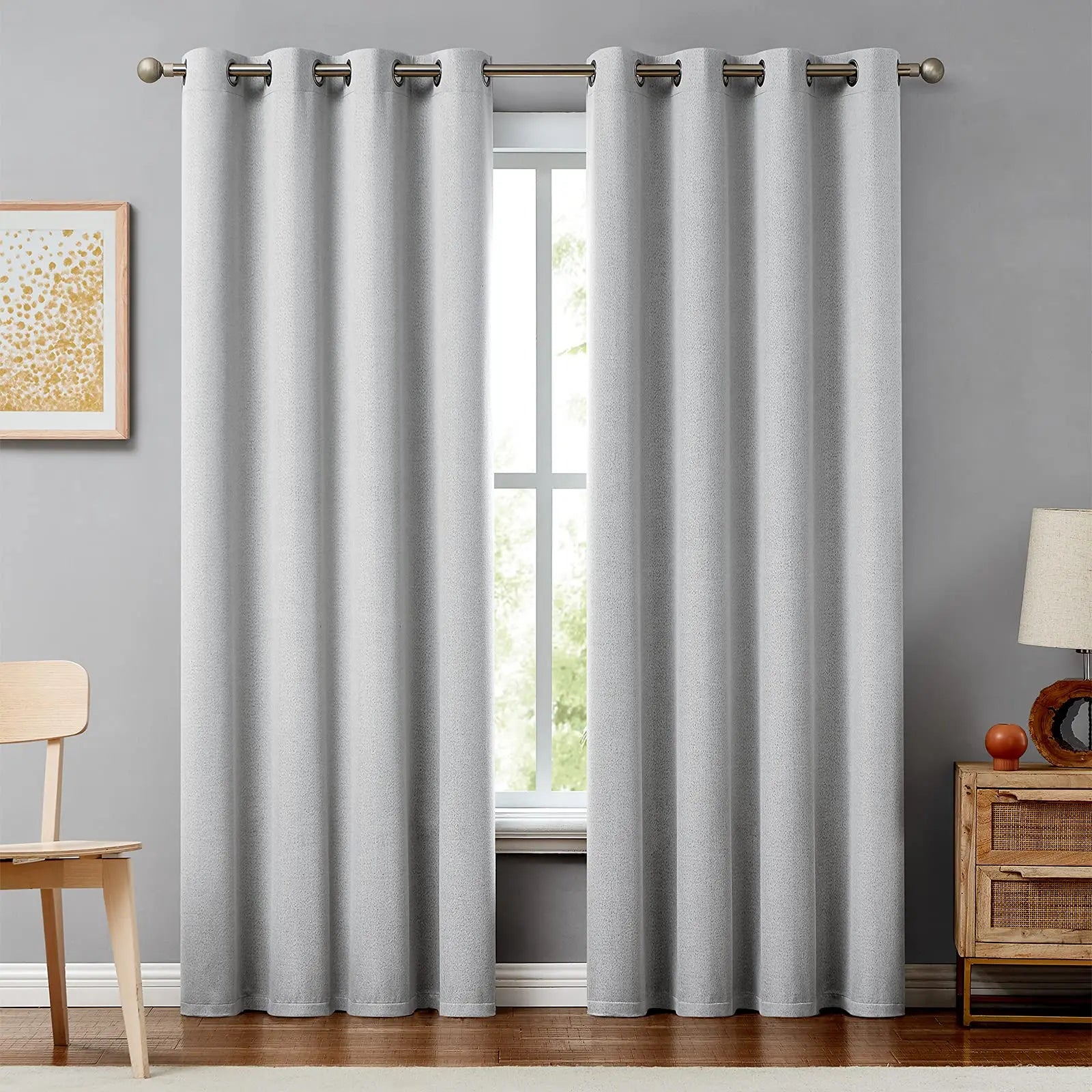 Rideau occultant sur mesure grande hauteur salon chambre - vue 3 sur 12